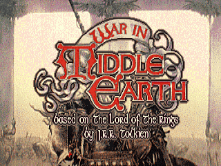 War In Middle Earth title screen for Amiga